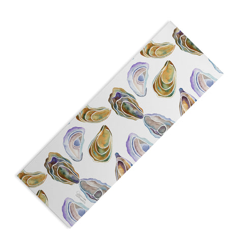 Jessica Larson Watercolor Oysters Yoga Mat