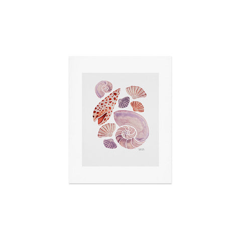 Jessica Larson Watercolor Seashells I Art Print