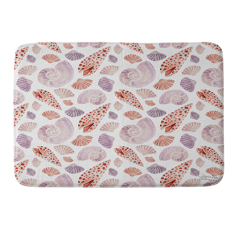 Jessica Larson Watercolor Seashells I Memory Foam Bath Mat