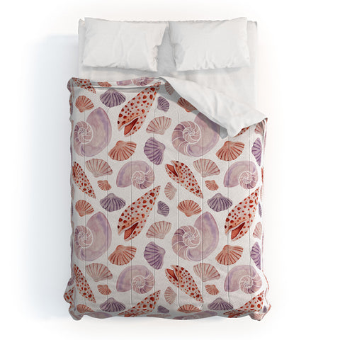 Jessica Larson Watercolor Seashells I Comforter