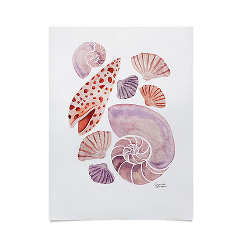 Jessica Larson Watercolor Seashells I Poster