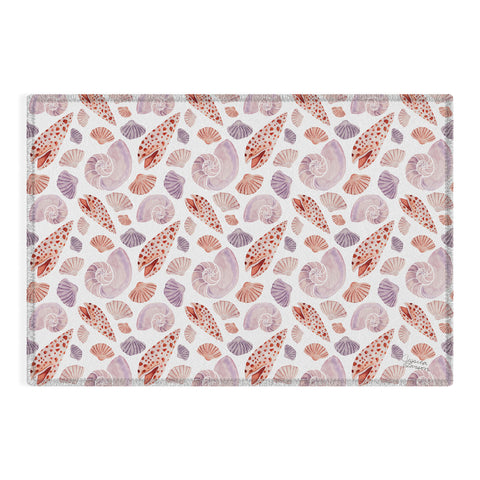 Jessica Larson Watercolor Seashells I Outdoor Rug