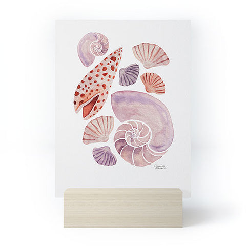 Jessica Larson Watercolor Seashells I Mini Art Print