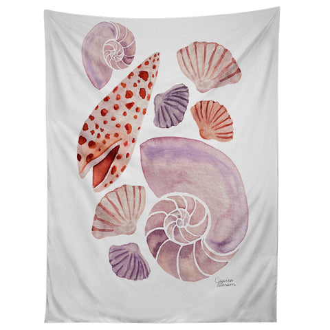 Jessica Larson Watercolor Seashells I Tapestry