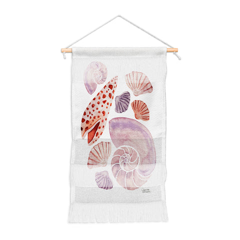 Jessica Larson Watercolor Seashells I Wall Hanging Portrait