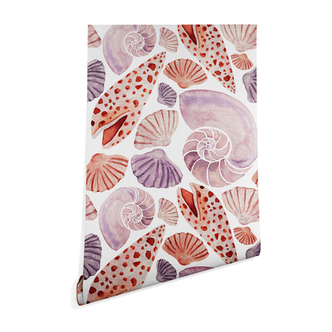 Jessica Larson Watercolor Seashells I Wallpaper