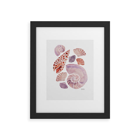 Jessica Larson Watercolor Seashells I Framed Art Print