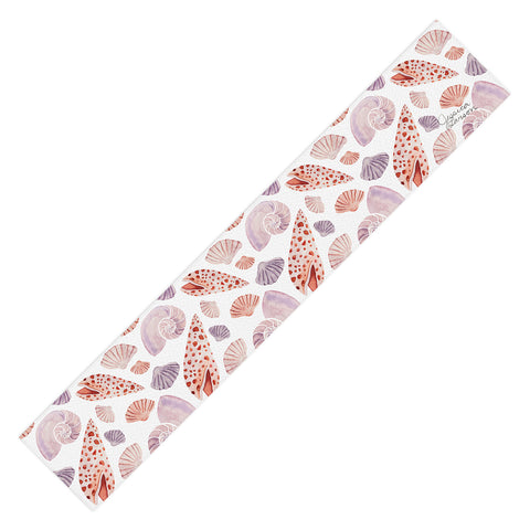 Jessica Larson Watercolor Seashells I Table Runner