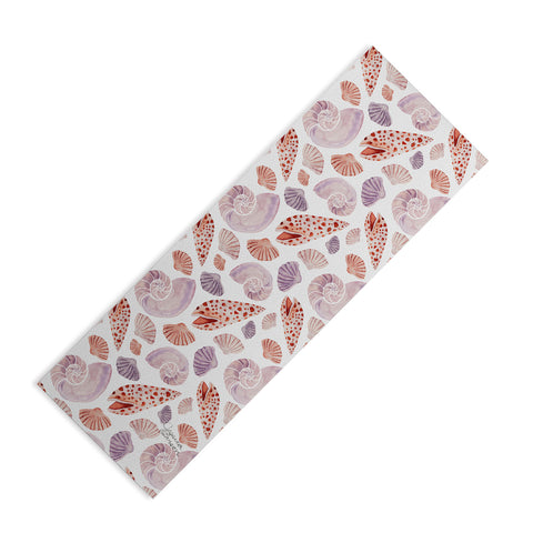 Jessica Larson Watercolor Seashells I Yoga Mat
