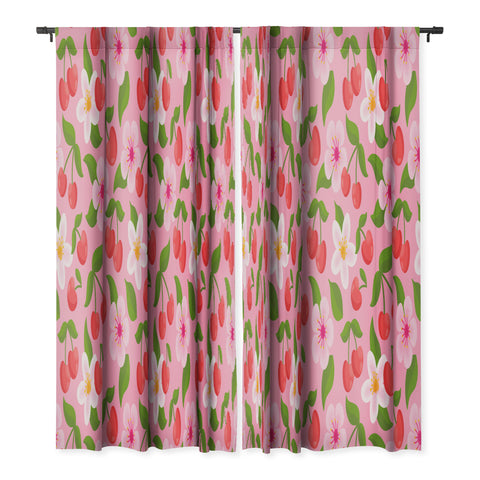 Jessica Molina Cherry Pattern on Pink Blackout Non Repeat