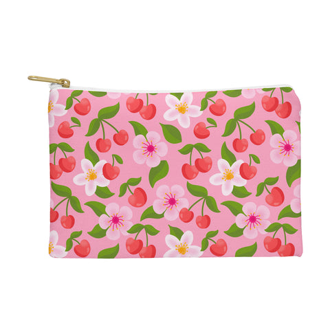 Jessica Molina Cherry Pattern on Pink Pouch