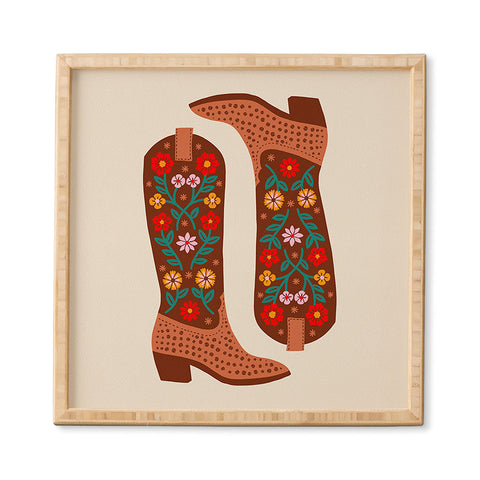 Jessica Molina Cowgirl Boots Bright Multicolor Framed Wall Art