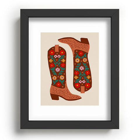 Jessica Molina Cowgirl Boots Bright Multicolor Recessed Framing Rectangle