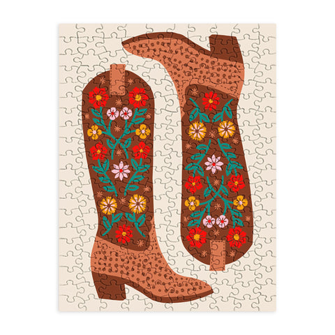 Jessica Molina Cowgirl Boots Bright Multicolor Puzzle