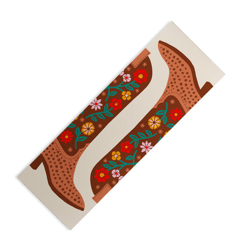 Jessica Molina Cowgirl Boots Bright Multicolor Yoga Mat