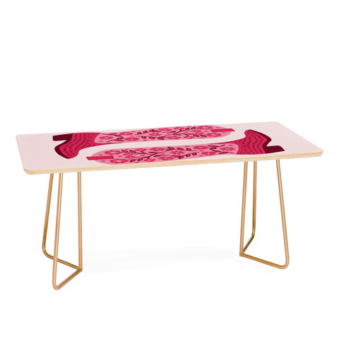 Jessica Molina Cowgirl Boots Hot Pink Coffee Table