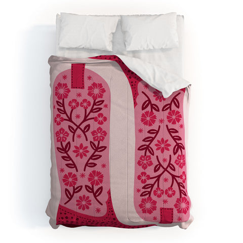 Jessica Molina Cowgirl Boots Hot Pink Comforter