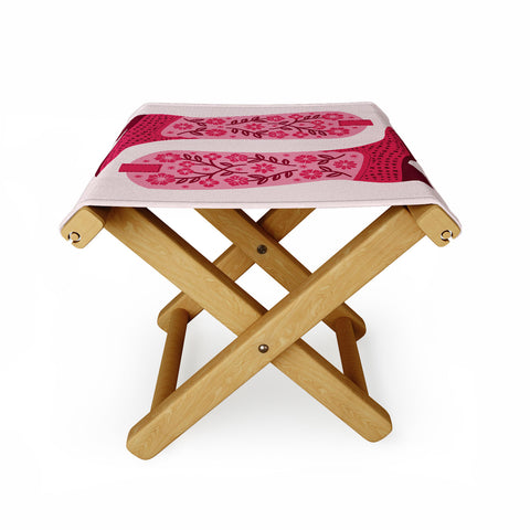 Jessica Molina Cowgirl Boots Hot Pink Folding Stool
