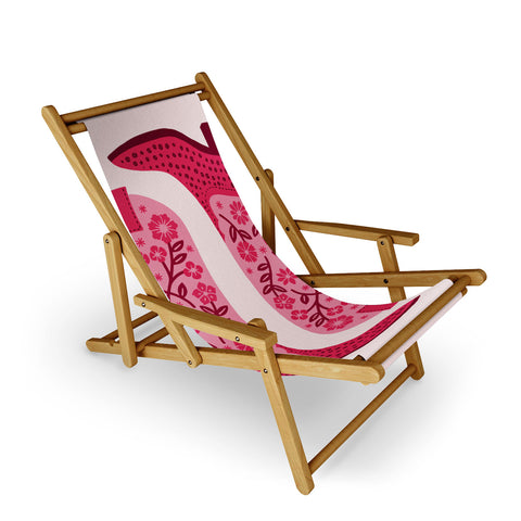 Jessica Molina Cowgirl Boots Hot Pink Sling Chair