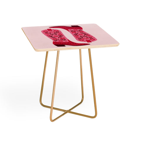 Jessica Molina Cowgirl Boots Hot Pink Side Table
