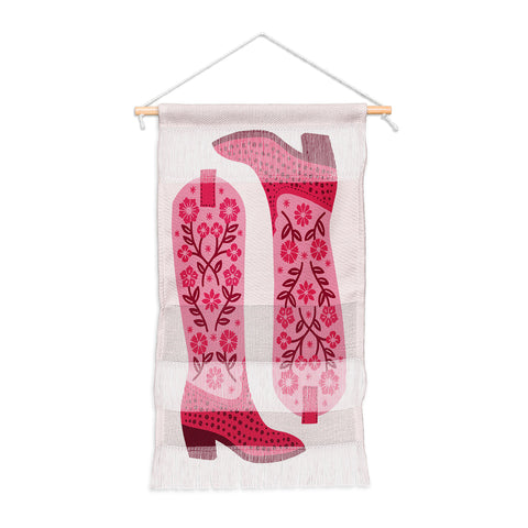Jessica Molina Cowgirl Boots Hot Pink Wall Hanging Portrait