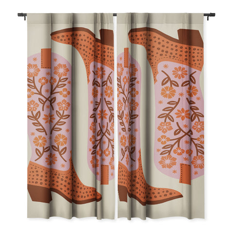 Jessica Molina Cowgirl Boots Pink and Orange Blackout Non Repeat