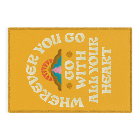Jessica Molina Go With All Your Heart Yellow Outdoor Rug