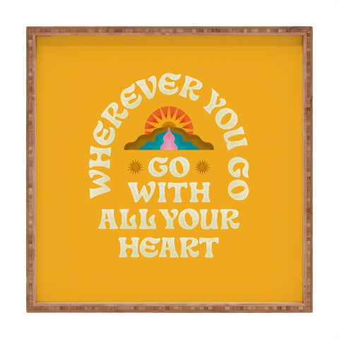 Jessica Molina Go With All Your Heart Yellow Square Tray