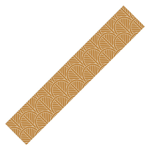 Jessica Molina Golden Rattan Fan Pattern Table Runner