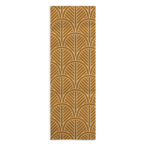 Jessica Molina Golden Rattan Fan Pattern Yoga Towel
