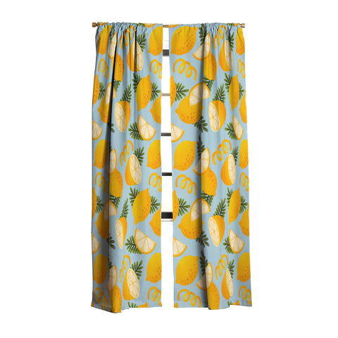 Jessica Molina Lemon Pattern on Sky Blue Blackout Non Repeat