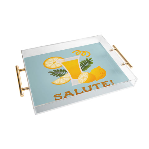 Jessica Molina Limoncello Cocktail Acrylic Tray
