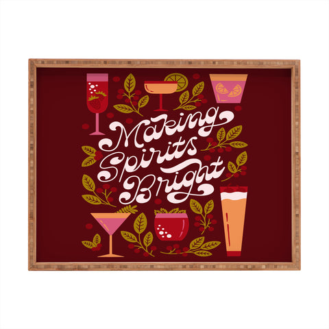 Jessica Molina Making Spirits Bright Holiday Rectangular Tray