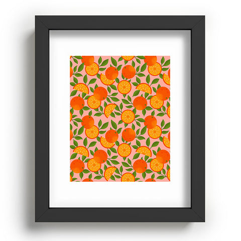 Jessica Molina Orange Pattern on Pink Recessed Framing Rectangle