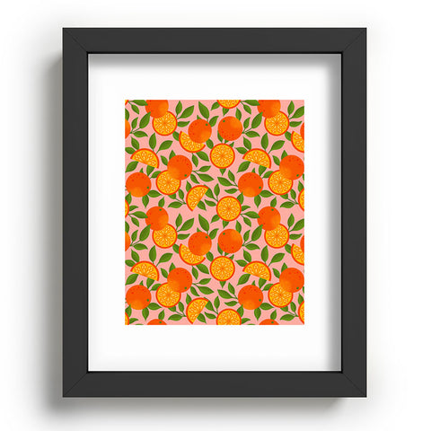 Jessica Molina Orange Pattern on Pink Recessed Framing Rectangle