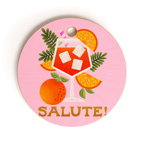 Jessica Molina Orange Spritz Cutting Board Round