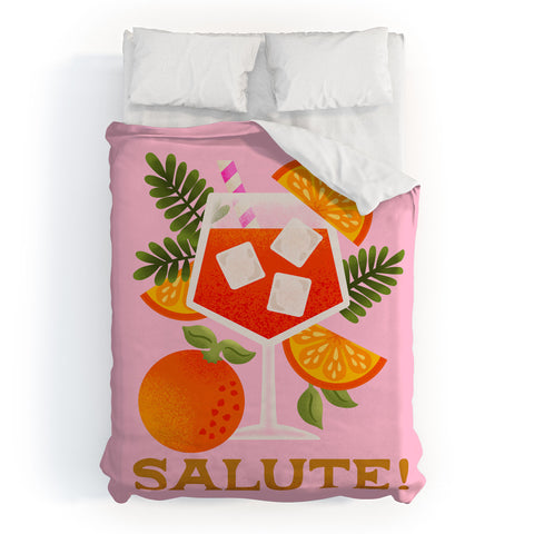 Jessica Molina Orange Spritz Duvet Cover