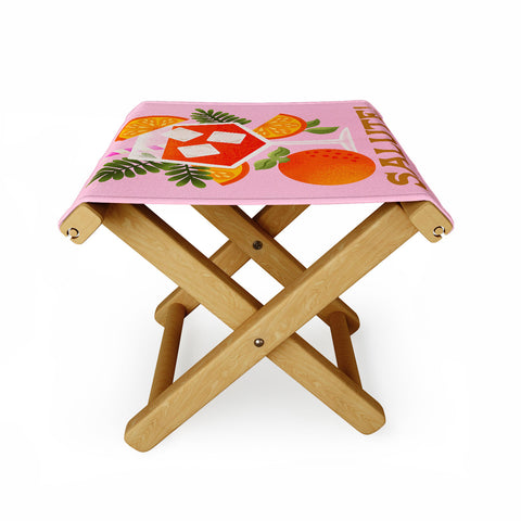 Jessica Molina Orange Spritz Folding Stool