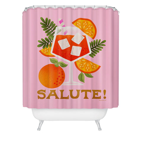 Jessica Molina Orange Spritz Shower Curtain
