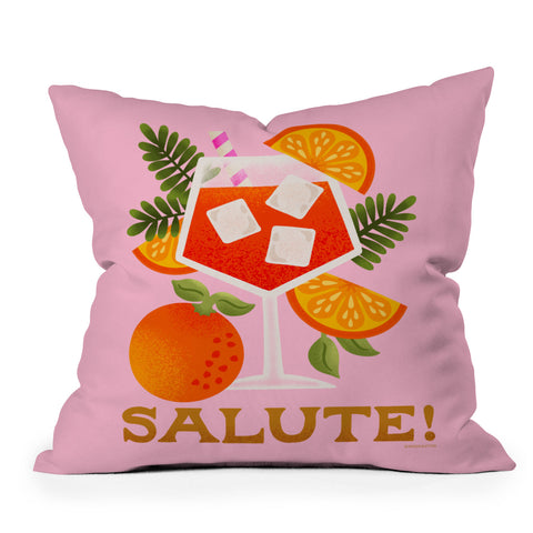 Jessica Molina Orange Spritz Outdoor Throw Pillow