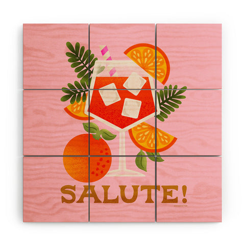 Jessica Molina Orange Spritz Wood Wall Mural