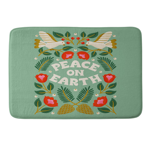 Jessica Molina Peace on Earth I Memory Foam Bath Mat