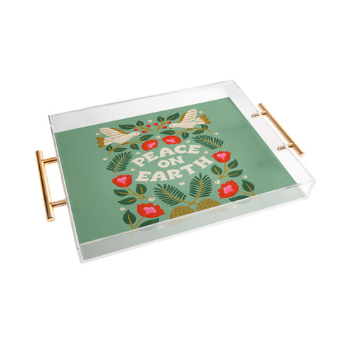 Jessica Molina Peace on Earth I Acrylic Tray