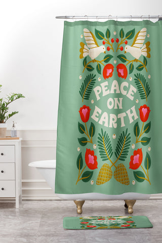 Jessica Molina Peace on Earth I Shower Curtain And Mat