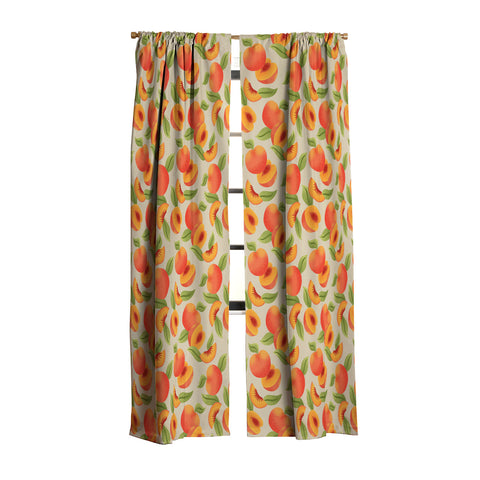 Jessica Molina Peach Pattern Blackout Window Curtain