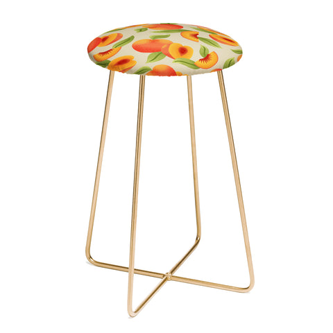 Jessica Molina Peach Pattern Counter Stool
