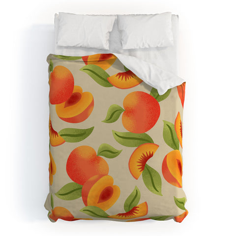 Jessica Molina Peach Pattern Duvet Cover
