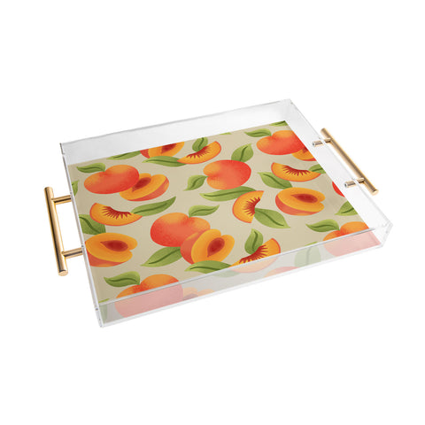 Jessica Molina Peach Pattern Acrylic Tray