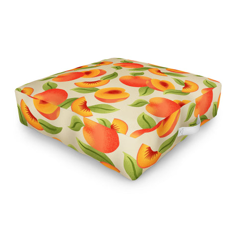 Jessica Molina Peach Pattern Outdoor Floor Cushion