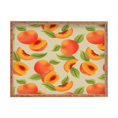 Jessica Molina Peach Pattern Rectangular Tray